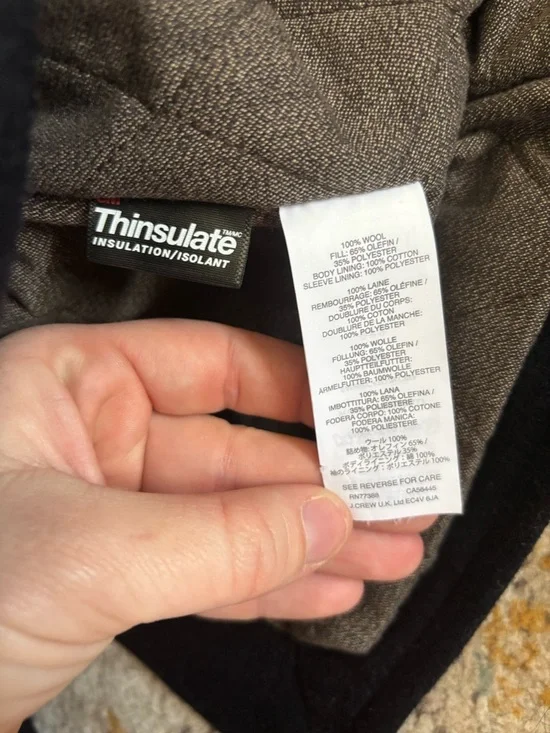 J. Crew Navy Jacket with Gray Herringbone Lining - Picture 4 of 4